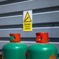 Worksafe Warning Safety Sign - Danger Propane Cylinders - Rigid Plastic SS62P1