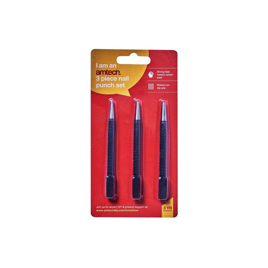 3 Piece Steel Nail Punch Set Remover Tool 1/16" 3/32" 1/8" 1.5 2 3mm Small-Large - H1000