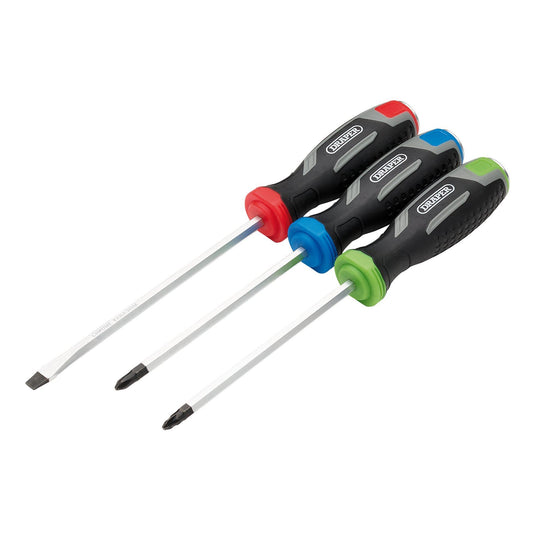 Draper Pound Thru Soft Grip Screwdriver Set (3 Piece)