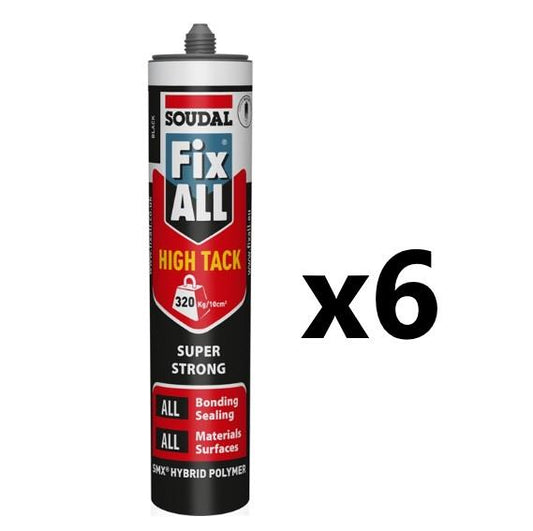 Soudal 6x Fix ALL High Tack - BLACK (290ml)