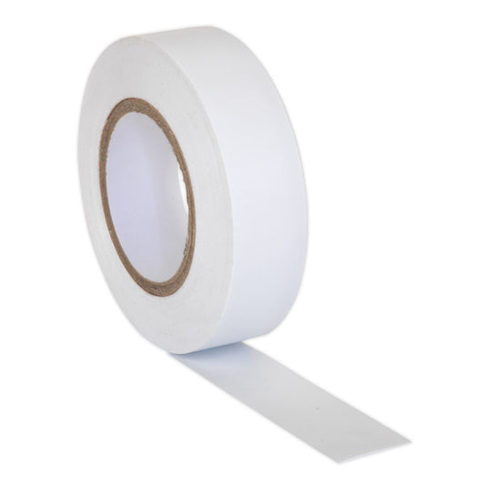 Sealey PVC Insulating Tape 19mm x 20m White Pack of 10 ITWHT10