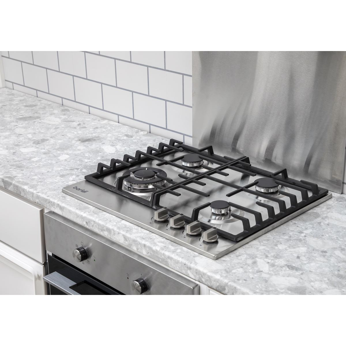 Baridi Gas Hob with 4 Cooking Zones 60cm - Stainless Steel DH225