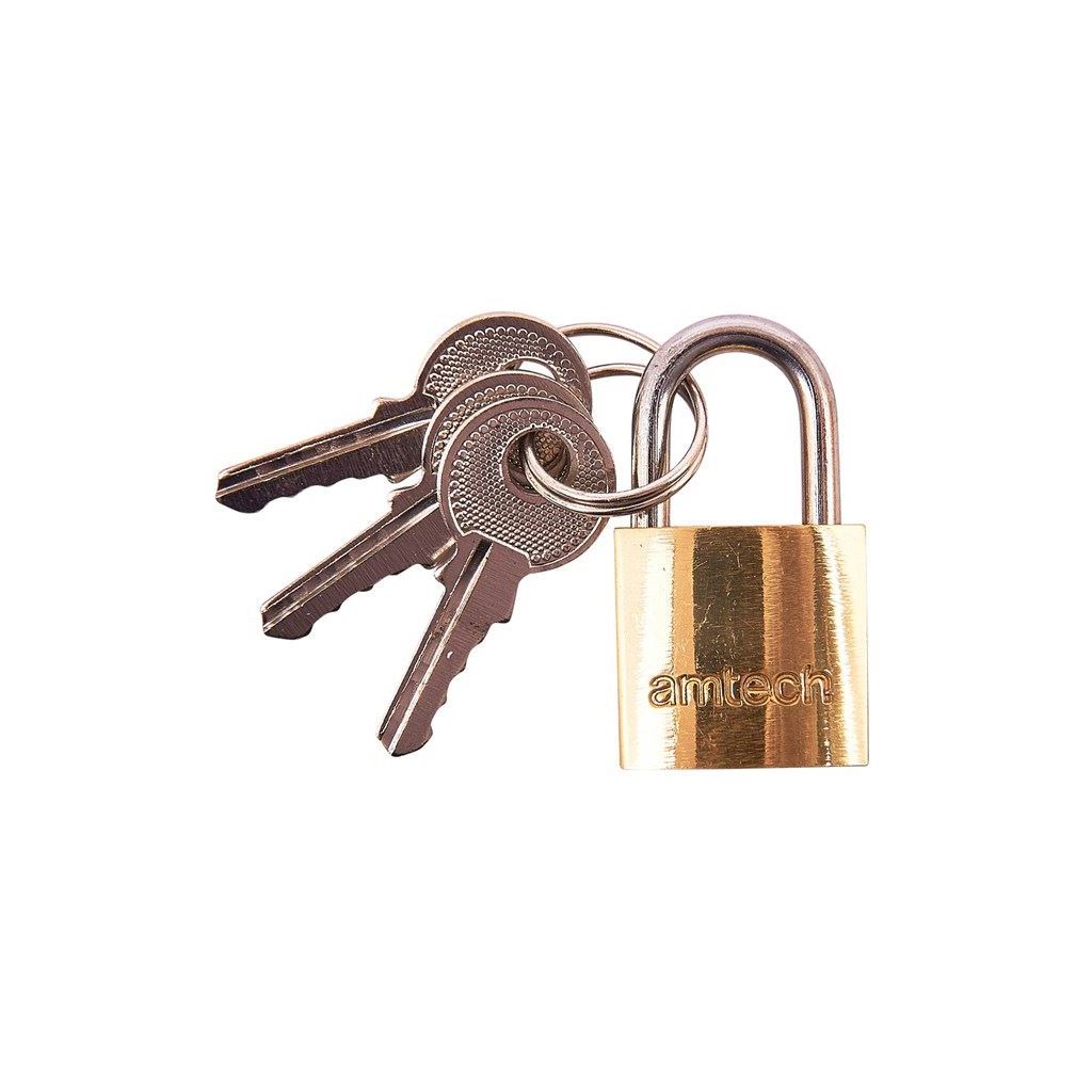 20mm Brass Padlock Suitcases Secure Bike Bag Garage Shed Outdoor Heavy Duty - T0800C