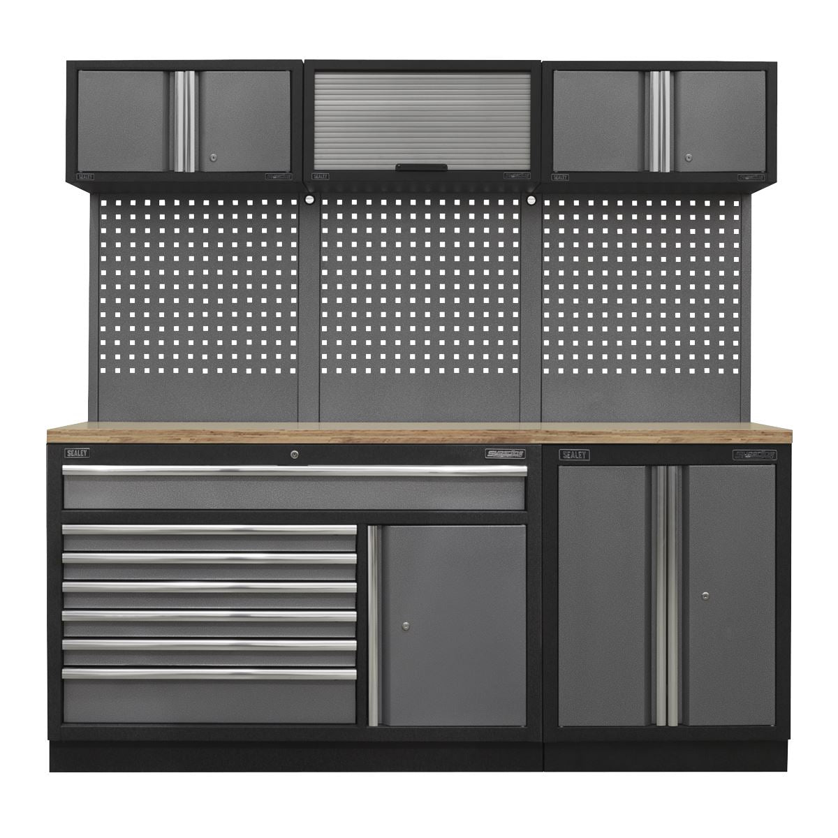 Sealey Superline Pro 2.04m Storage System - Pressed Wood Worktop APMSSTACK11W