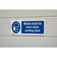 Worksafe Mandatory Safety Sign - Masks Must Be Worn - Rigid Plastic SS57P1