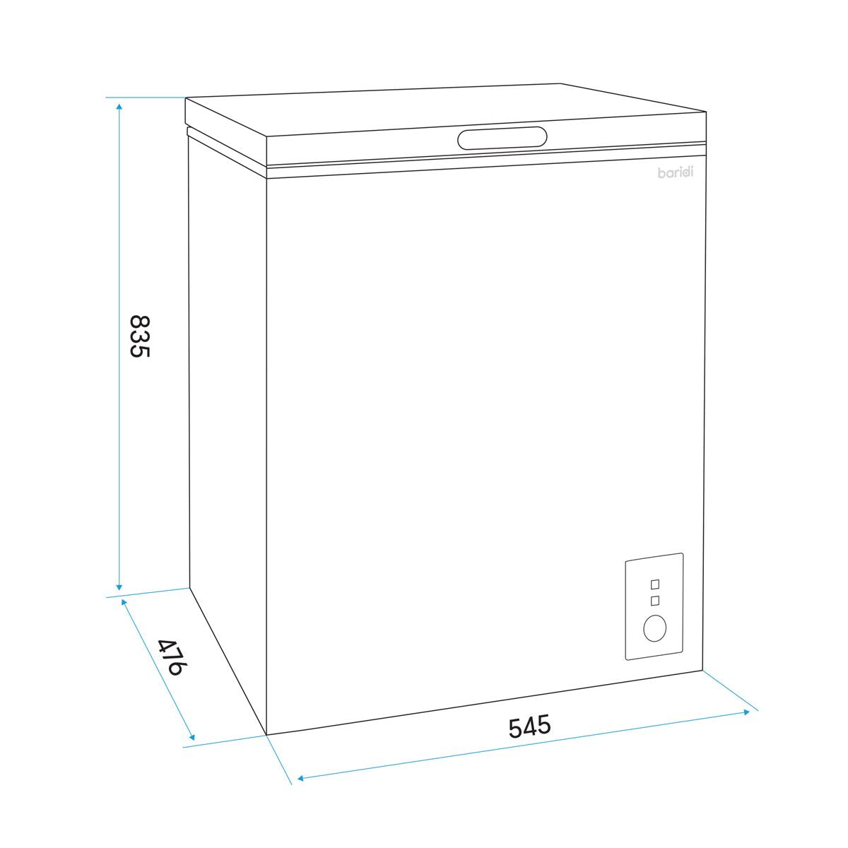 Sealey Baridi Freestanding Chest Freezer, 99L Capacity, Garages and Outbuilding Safe, -12 to -24�C Adjustable Thermostat with Refrigeration Mode, Black DH153