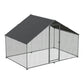 Dellonda 3x2x2m Walk-In Chicken Run, Galvanized Steel, Roof Cover, PVC Coated Chicken Wire DG278