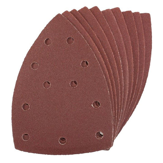 Amtech Pack of 10 P60 grit hook and loop delta sanding sheets