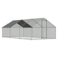 Dellonda 3x6x2m Walk-In Chicken Run, Galvanized Steel, Roof Cover, PVC Coated Chicken Wire DG280