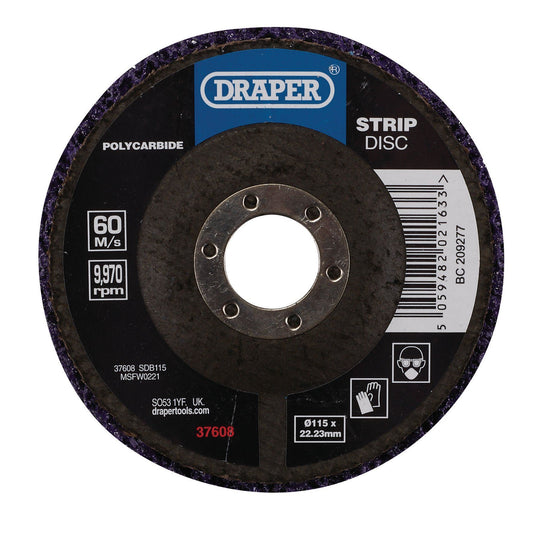 Draper 115mm Polystrip Disc Purple SDP115