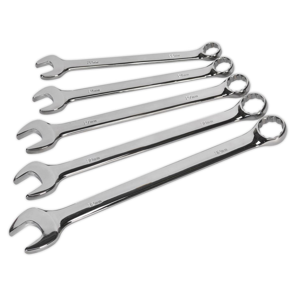 Sealey Combination Spanner Set 5pc Jumbo Metric AK6329