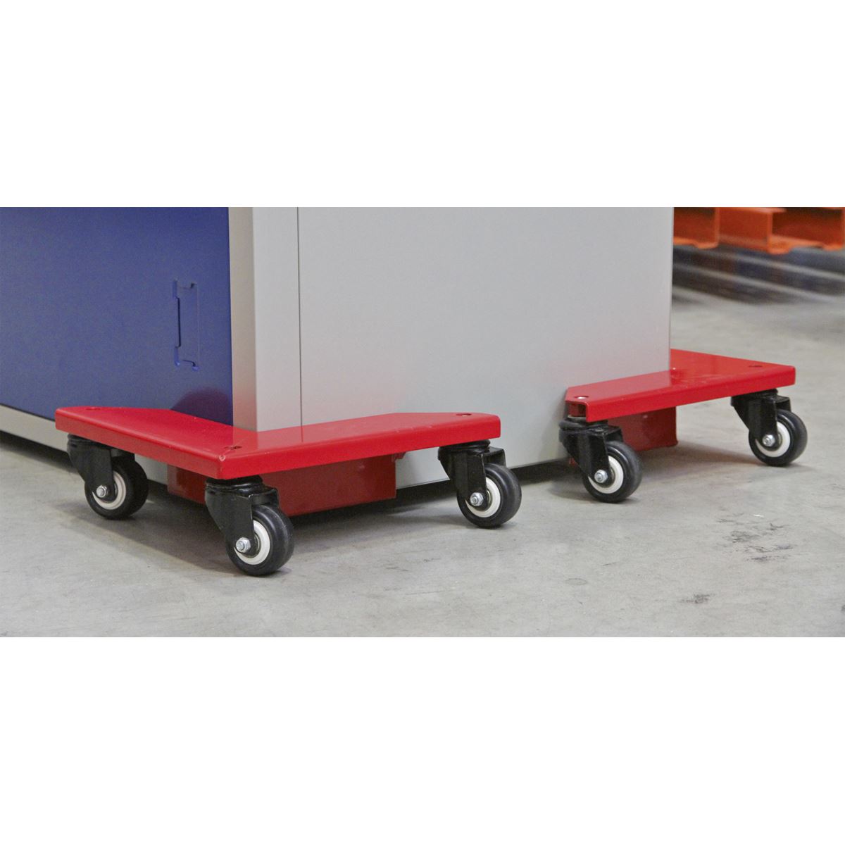 Sealey Corner Transport Dollies Set of 4 - 150kg Capacity CM4