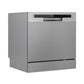 Sealey Baridi Compact Tabletop Dishwasher 8 Place Settings, 6 Programmes, Low Noise, 8L Cycle, Start Delay - Silver DH87