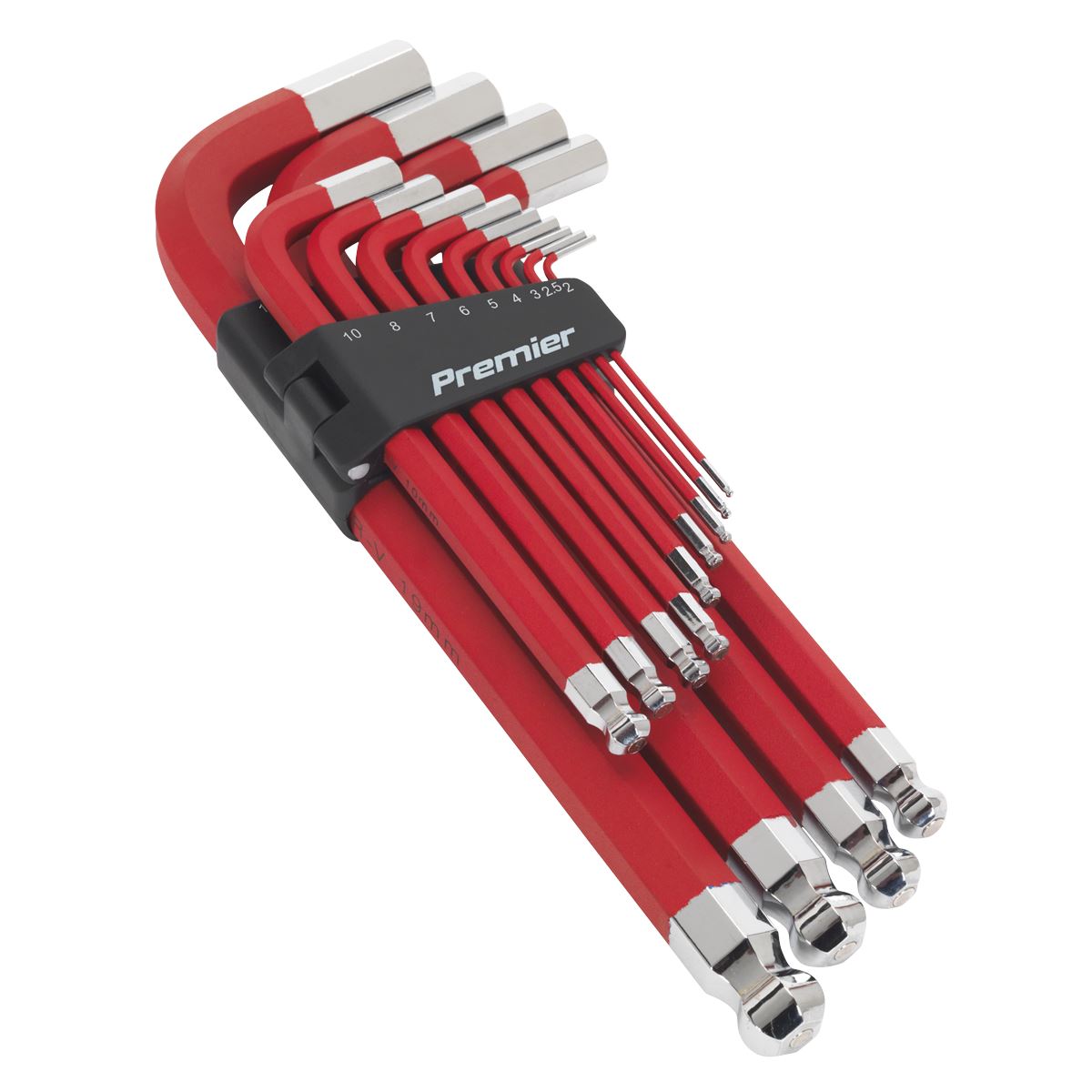 Sealey Jumbo Ball-End Hex Key Set 13pc Anti-Slip - Metric AK7187