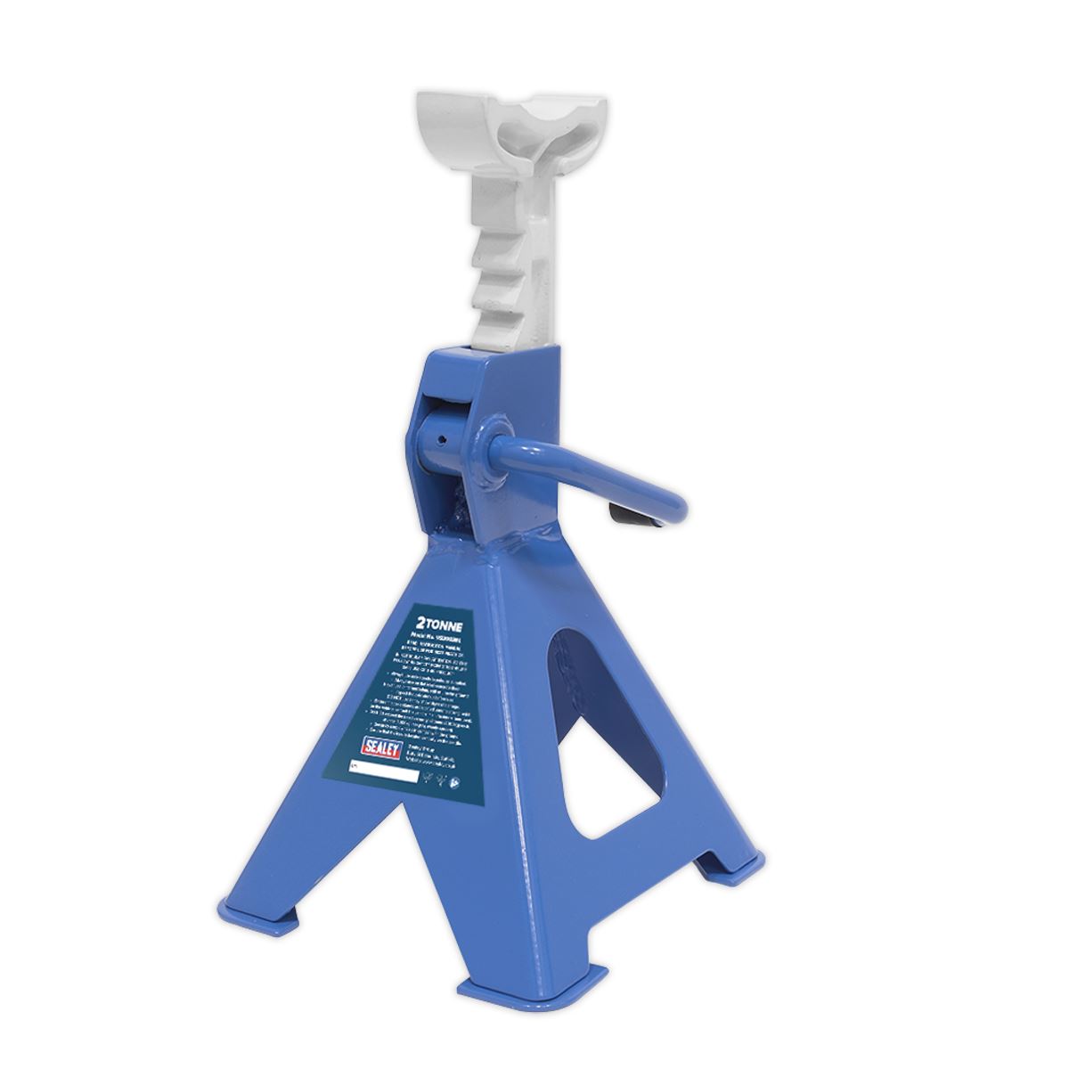 Sealey Axle Stands (Pair) 2 tonne per Stand Ratchet Type - Blue VS2002BL