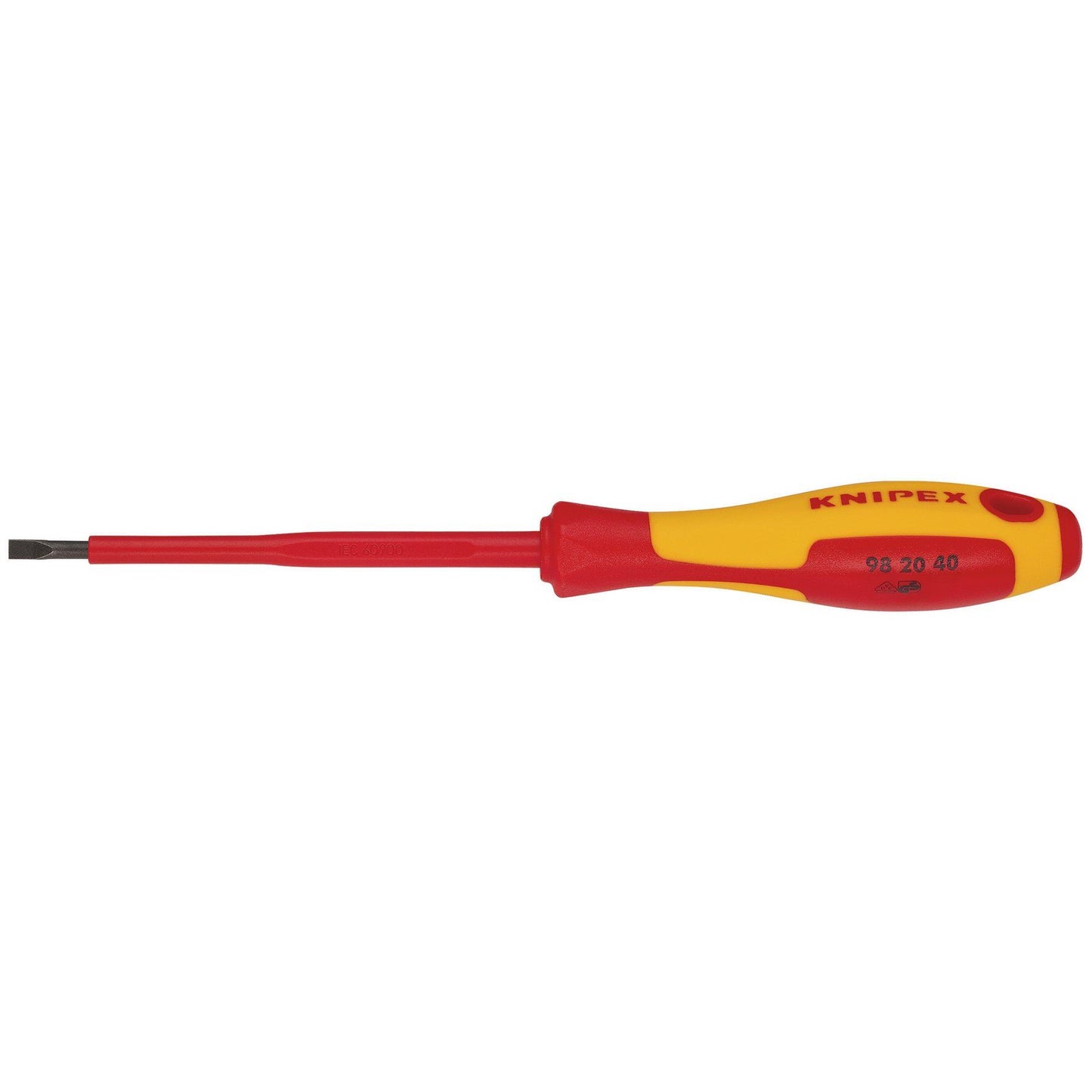 KNIPEX 98 20 40 VDE Insulated Slotted Screwdriver, 4.0 x 100mm