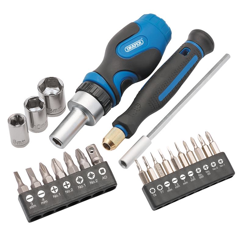 Xmas Gift/Stocking Filler For Him Stubby Ratchet Screwdriver & Bit Set Beer Can - 04775