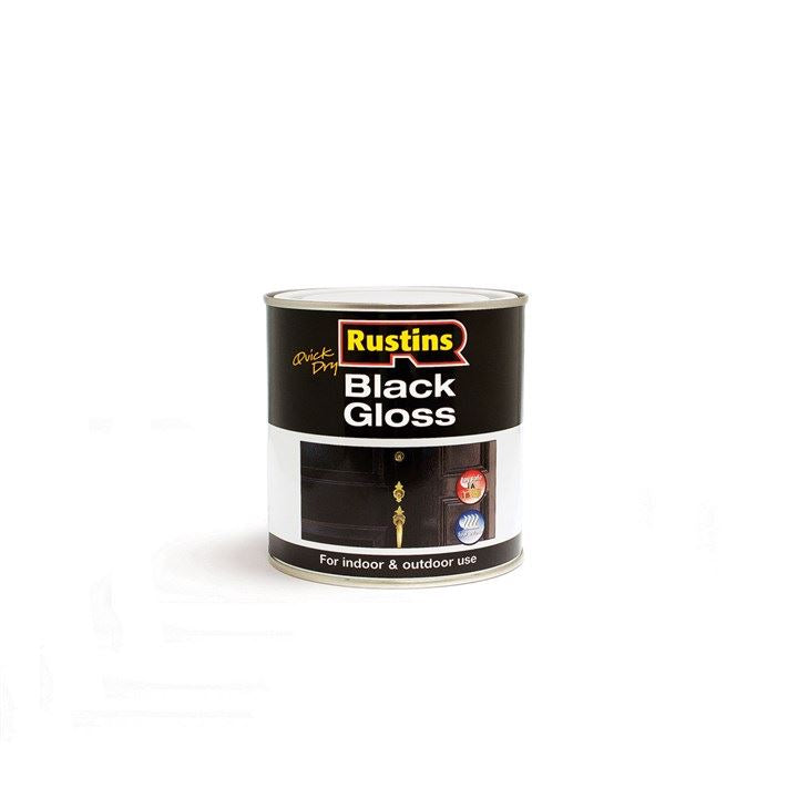 Rustins Quick Dry Black Gloss 250ml (Blagw250)