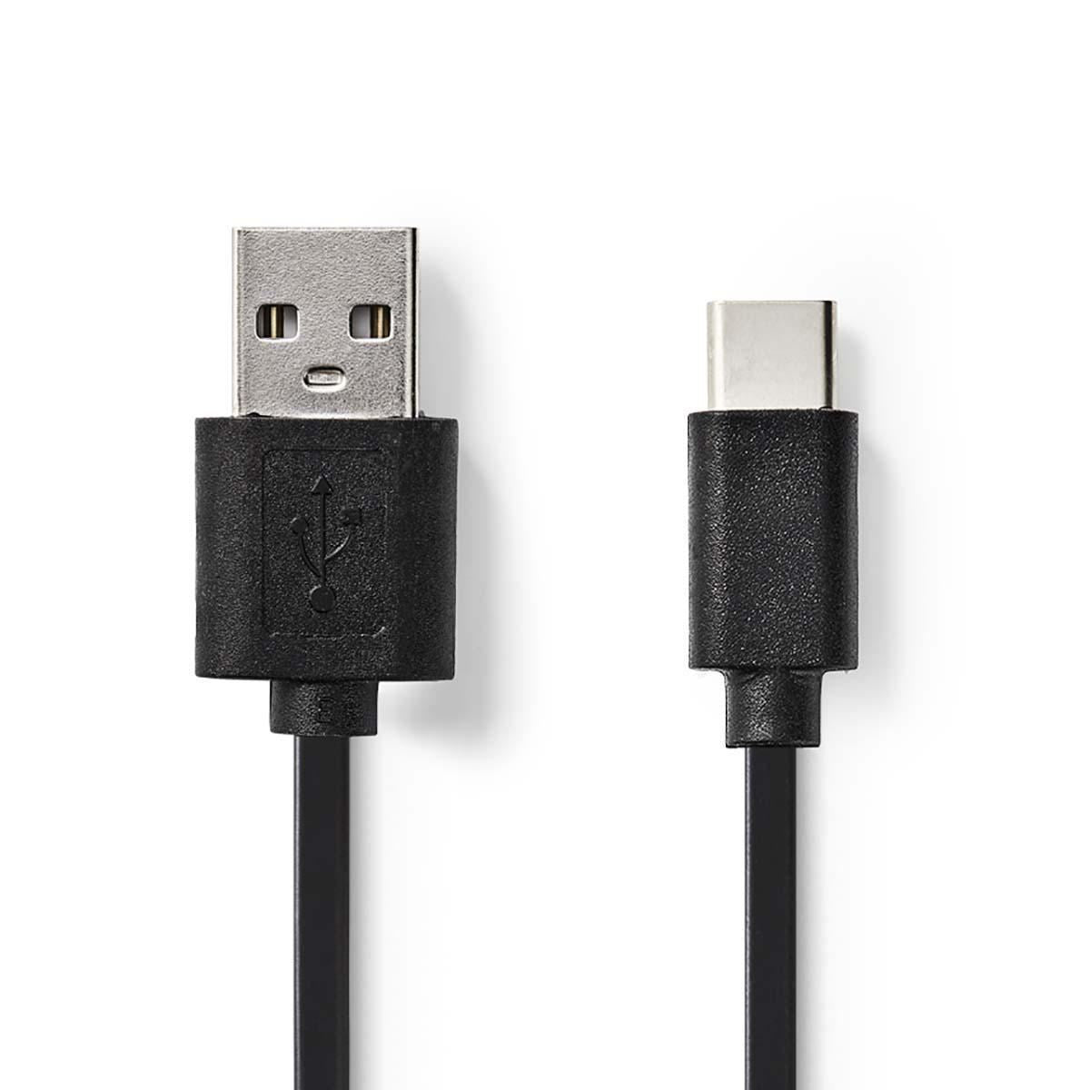 Nedis USB 2.0 Cable Type-C Male to A Male 1m Black CCGP60600BK10