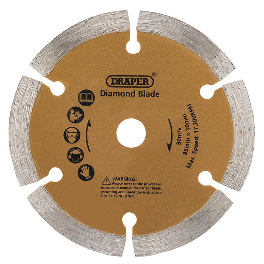 Draper 89mm Diamond Blade for Draper Storm Force Mini Plunge Saw YMPS600SF - 25976