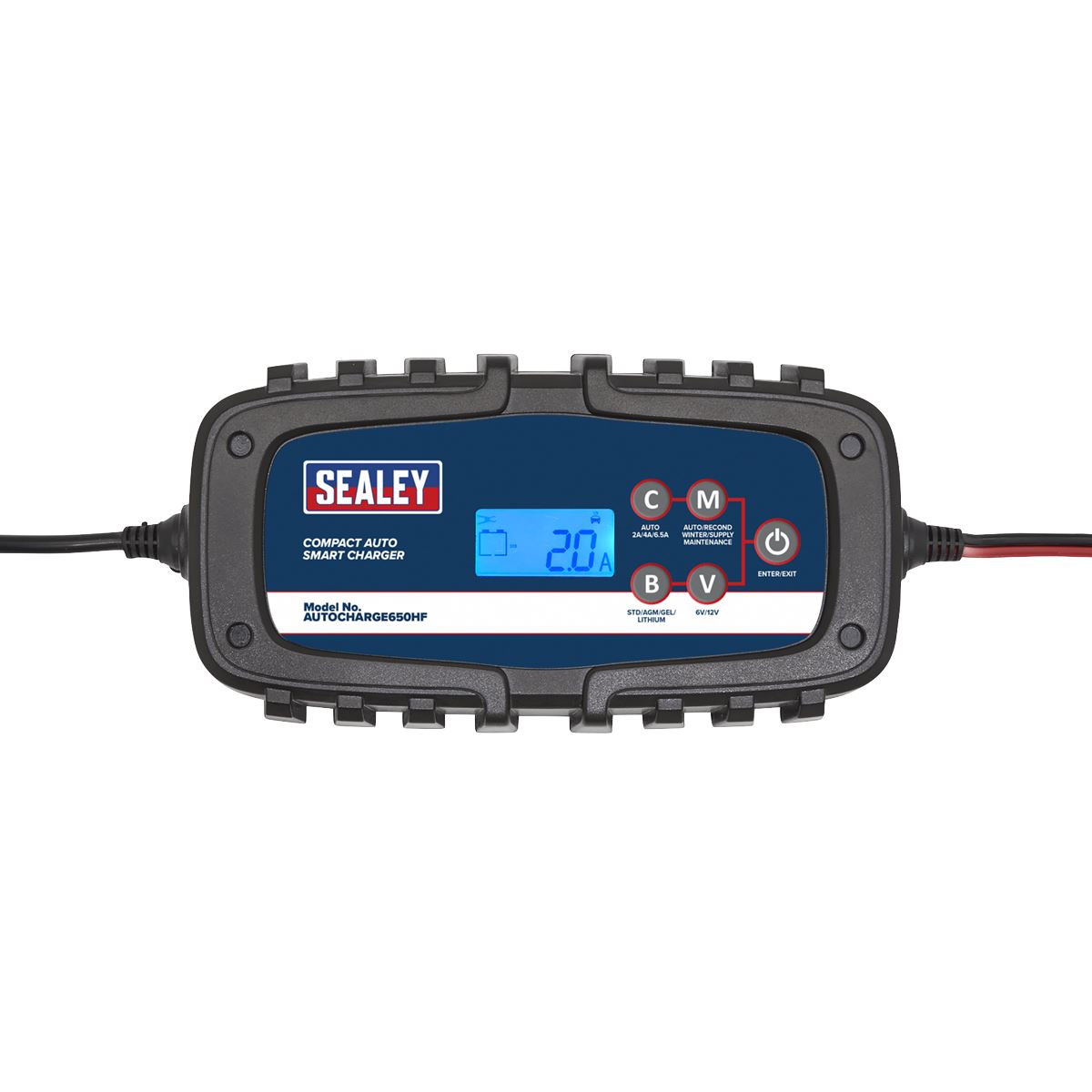 Sealey Compact Auto Smart Charger 6.5A 6/12V AUTOCHARGE650HF