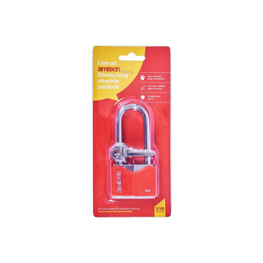 50mm Rhombic Chrome Plated Heavy Duty Padlock+3 Keys Durable Iron Body Lock - T0708