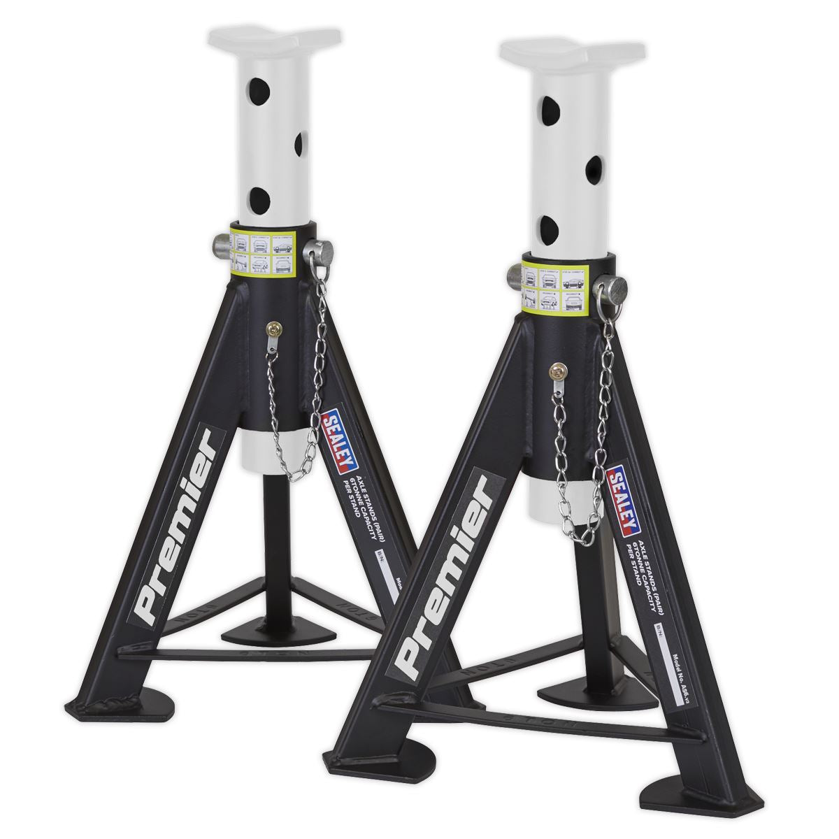 Sealey Axle Stands (Pair) 6 tonne Capacity per Stand AS6