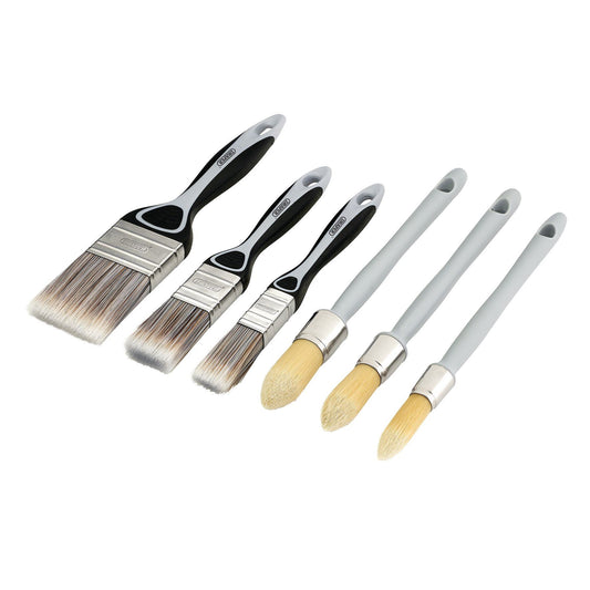 Draper Flat and Round Sash Paint Brush Set (6 Piece)