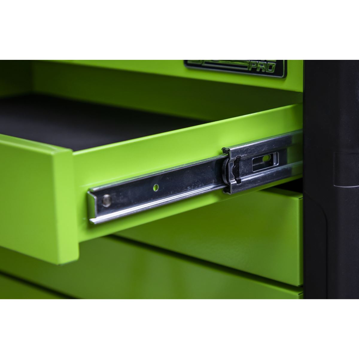 Sealey Topchest & Rollcab Combination 11 Drawer Push-To-Open Hi-Vis Green APPDSTACKG