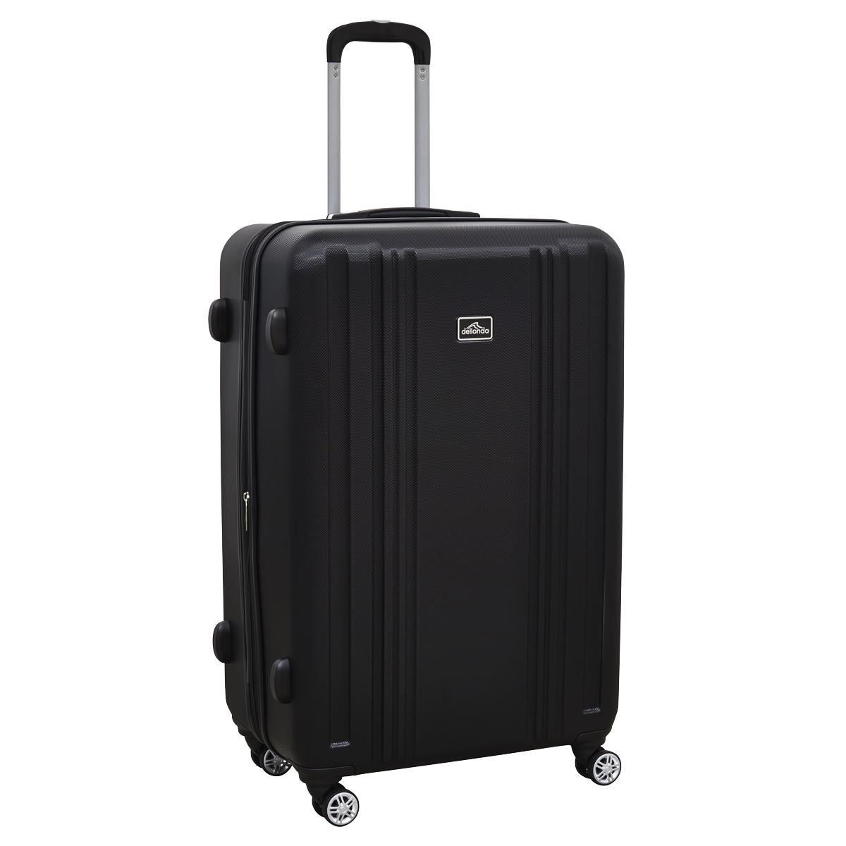 Dellonda 3-Piece Lightweight Luggage Suitcase Trolley Set ABS TSA Lock Black - DL11 DL11