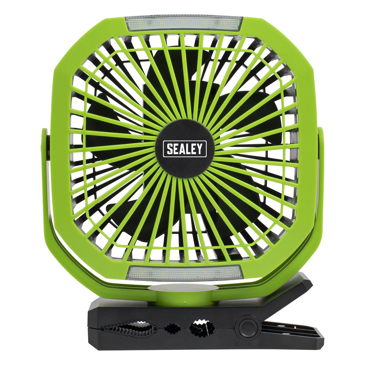 Sealey Portable Clip Fan with Worklight 8" 4 Speeds SCF8WL