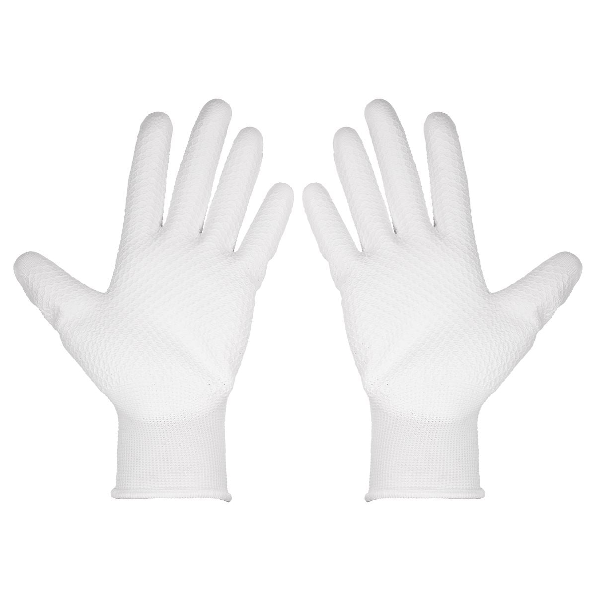 Sealey White Precision Grip Gloves - (Large) - Box of 120 Pairs SSP50L/B120