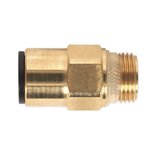 Sealey Brass SuperThread Str Adaptor 12mmx3/8"BSP Pk of 2(RM011213) JGBC1238