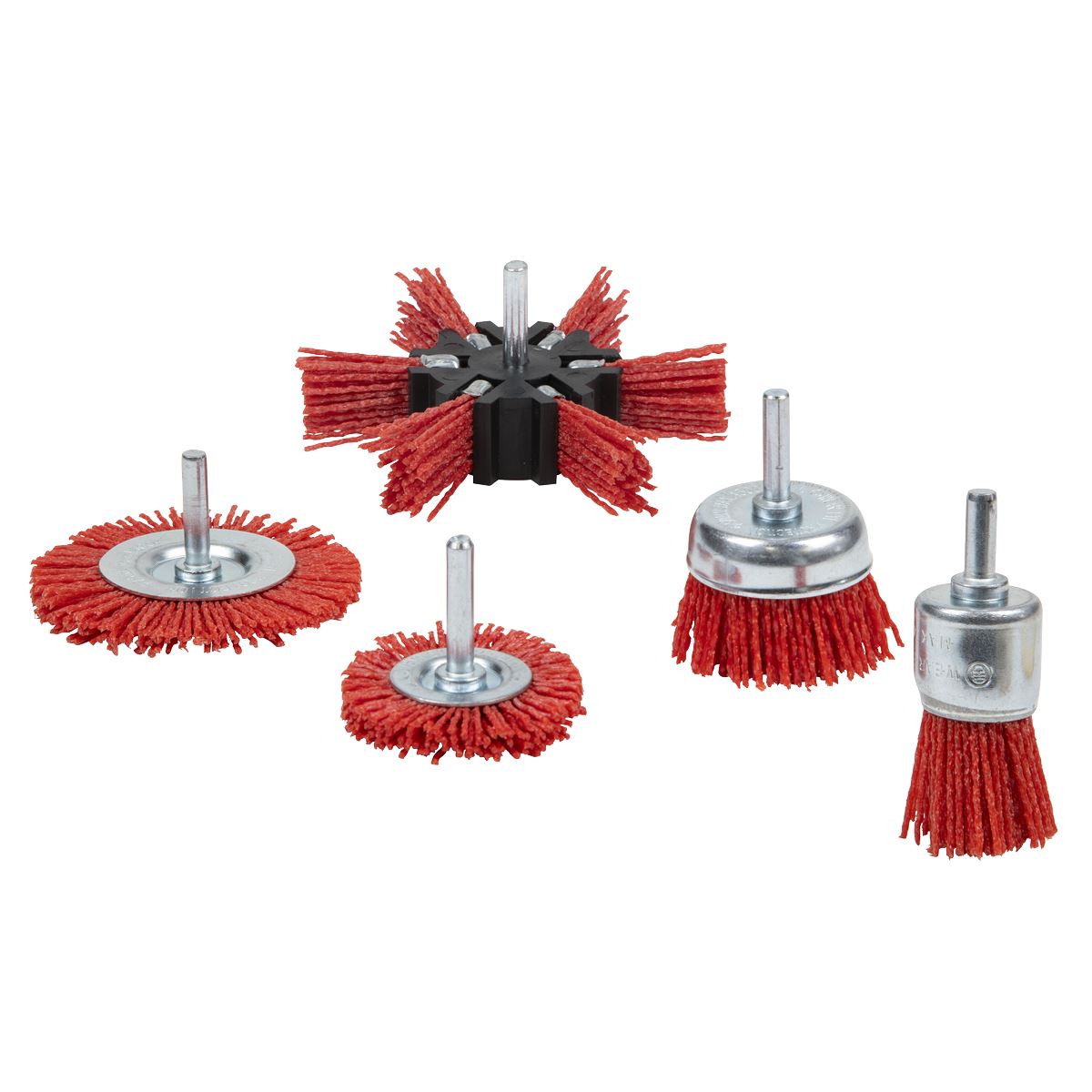 Sealey Nylon Filament 5pc Brush Set NFBS05