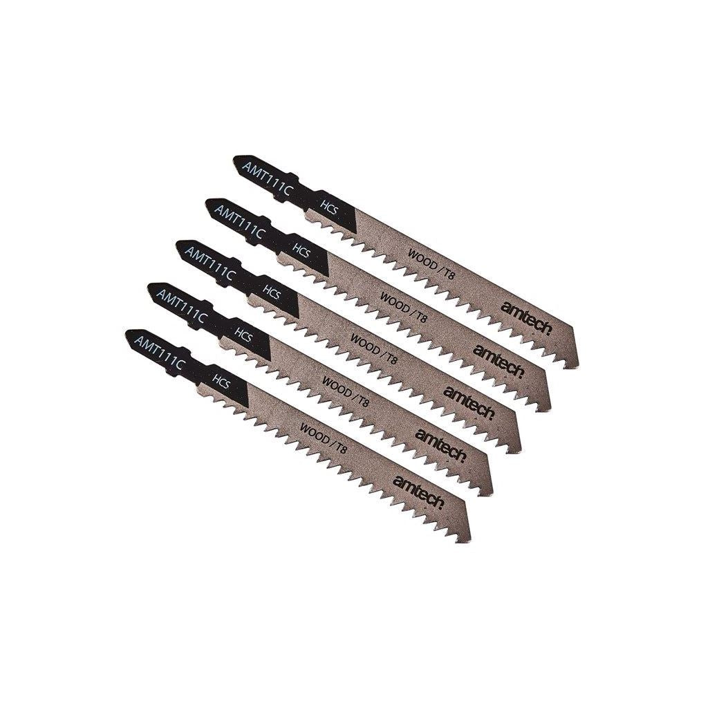 Amtech 5 Piece Wood Jigsaw Blade Set Suitable For Makita/Bosch and other brands - M1600