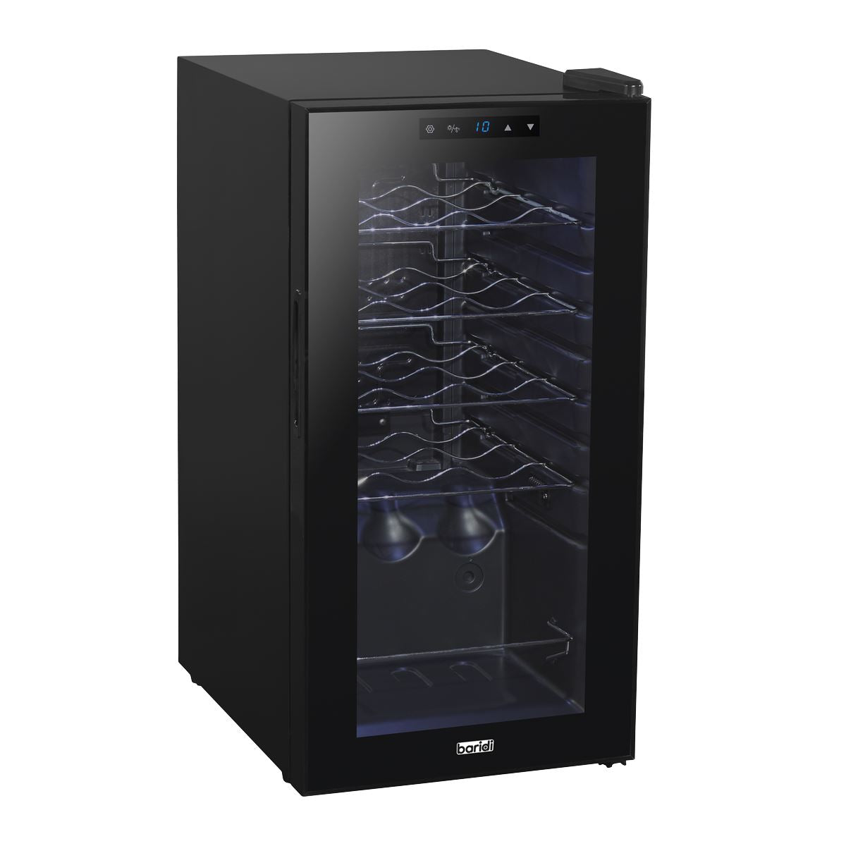 Sealey Baridi 15 Bottle Wine Fridge with Digital Touch Screen Controls & LED Light, Black - DH5 DH5