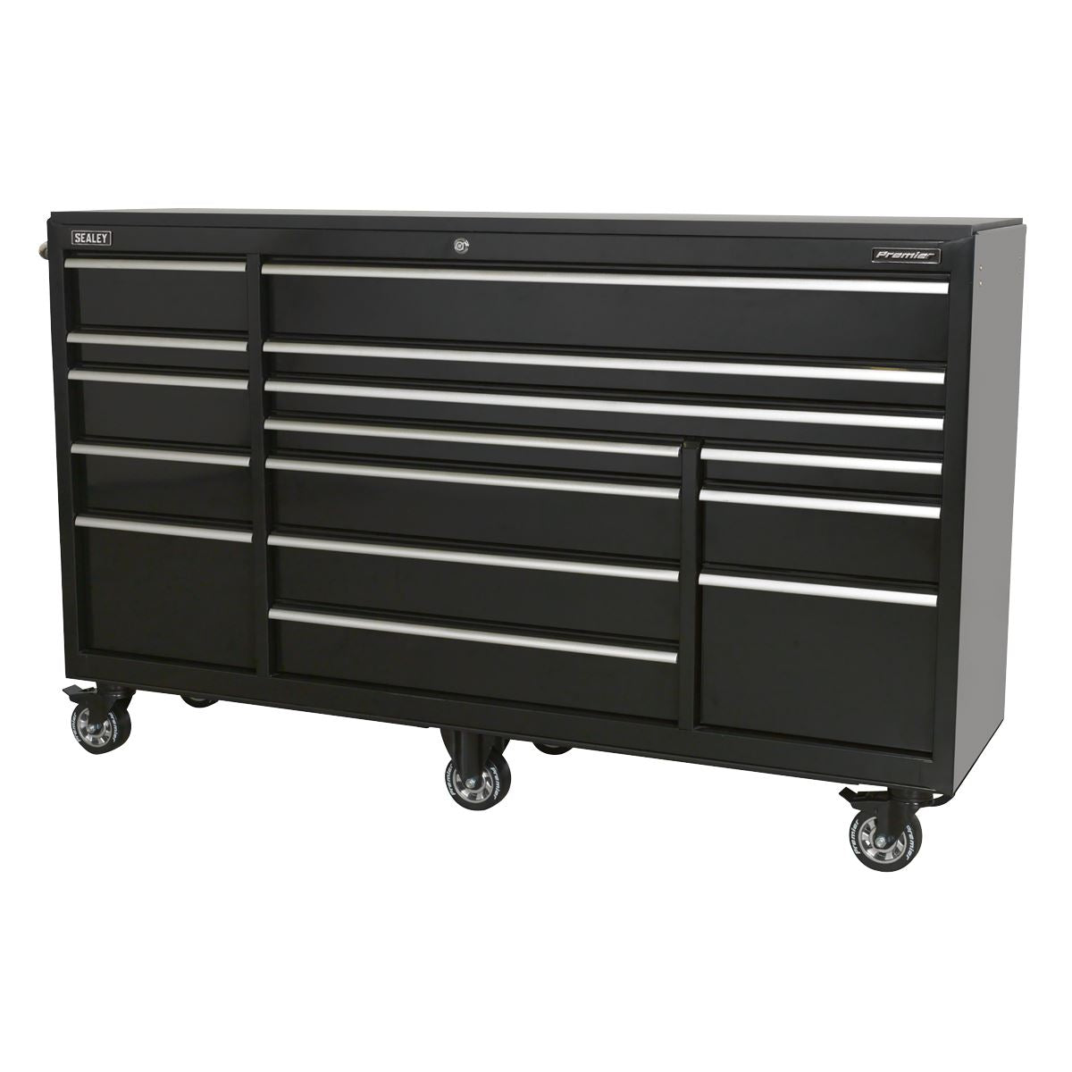 Sealey Rollcab 15 Drawer 1845mm Heavy-Duty Black PTB183015