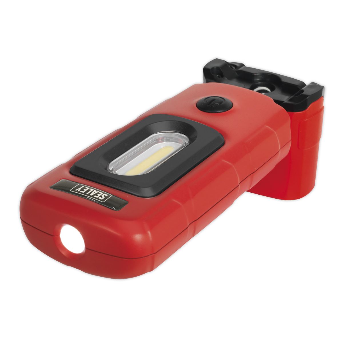 Sealey R/Charge 360 Insp Light 3W COB & 1W SMD LED Red Li-Poly LED3601R