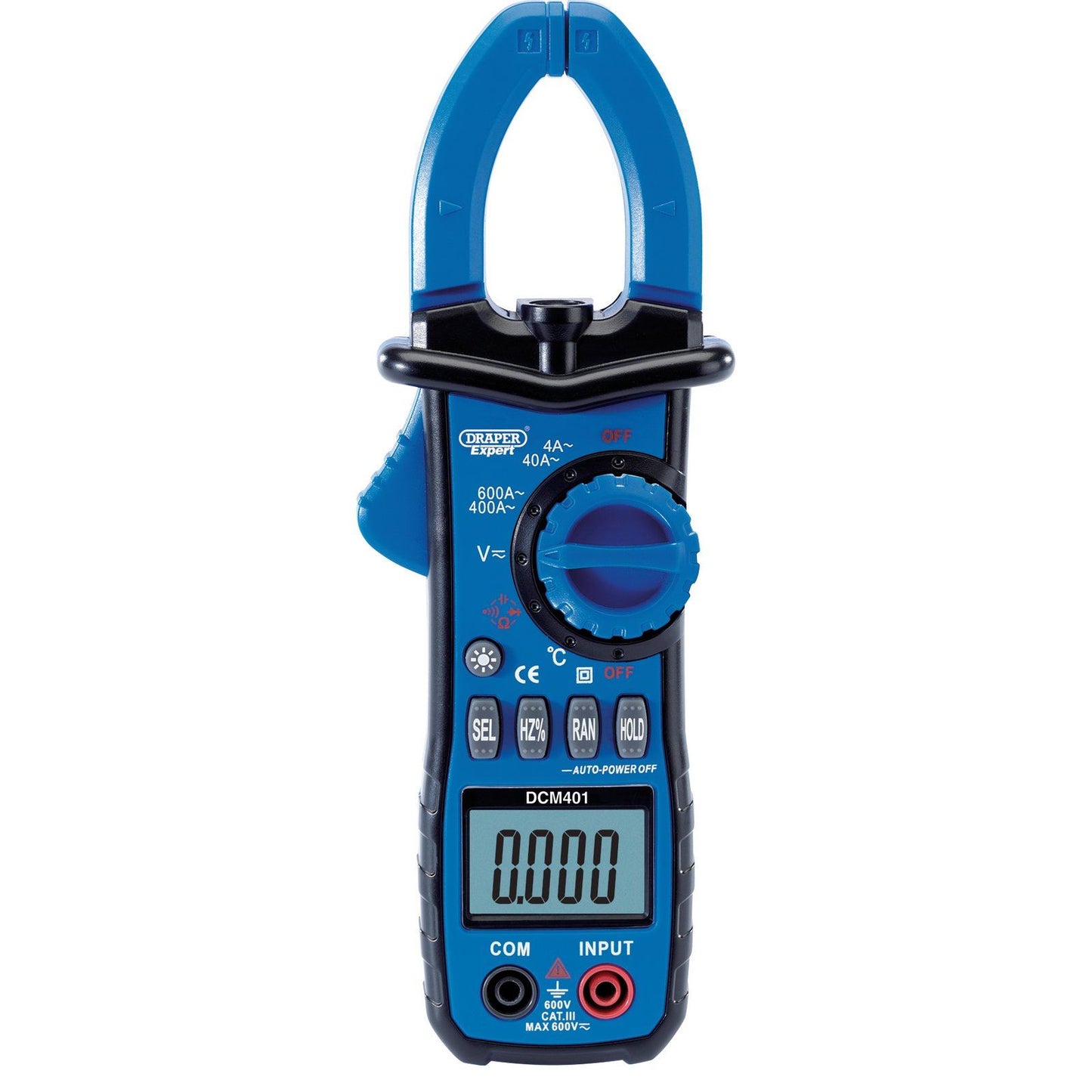 Draper Expert Quality Digital Clamp Meter With Backlit LCD Screen - Autoranging