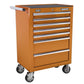 Sealey Rollcab 7 Drawer with Ball Bearing Slides - Orange AP26479TO