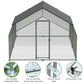 Dellonda 3x4x2m Walk-In Chicken Run, Galvanized Steel, Roof Cover, PVC Coated Chicken Wire DG279