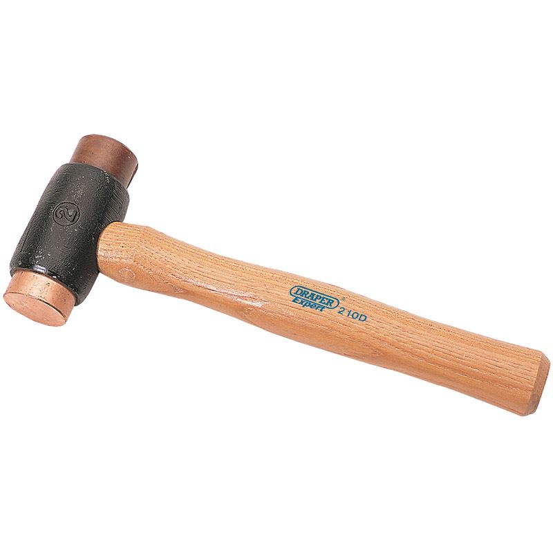 Draper 20088 210D Copper Rawhide Mallet Hammer 1100g (38oz) with Wooden Shaft