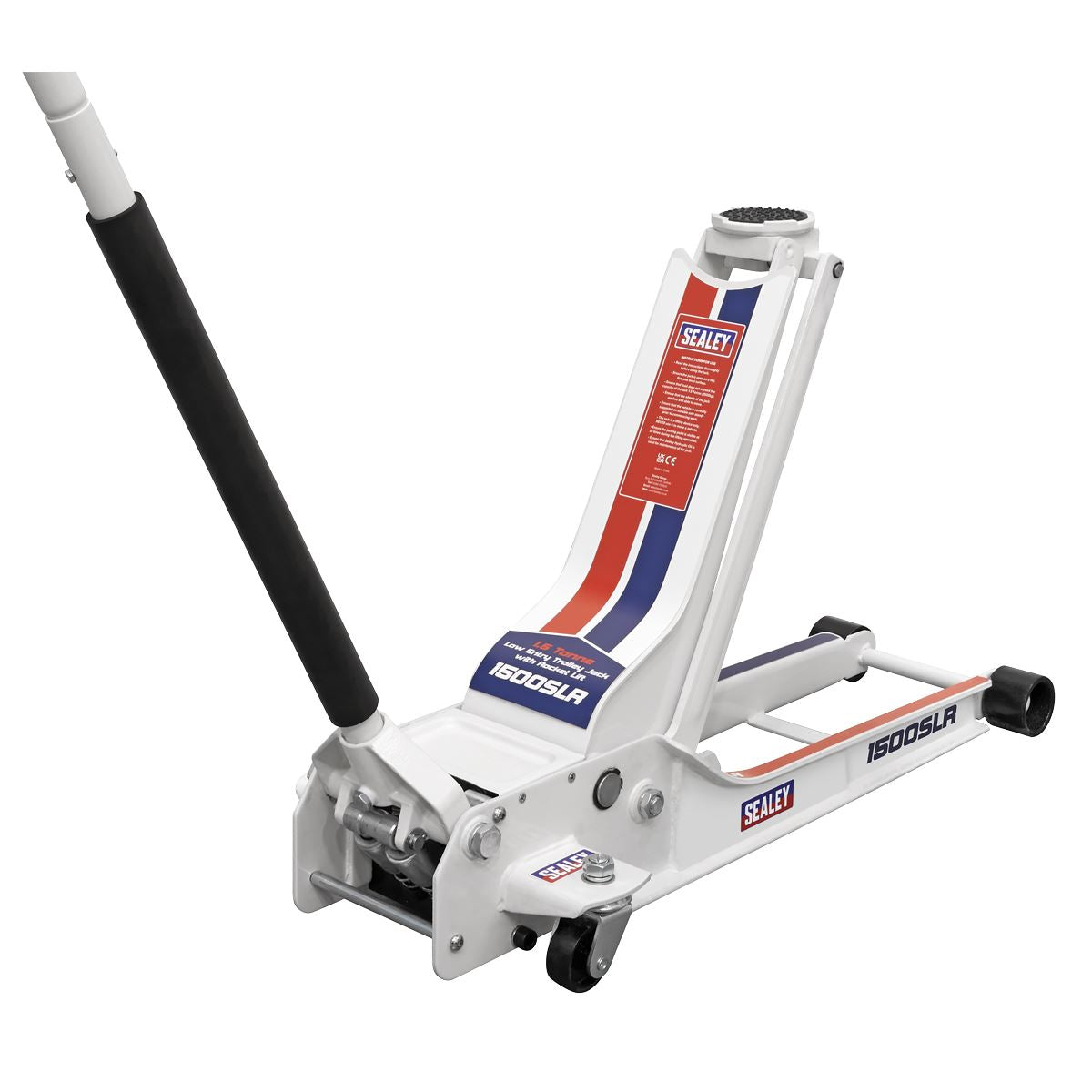 Sealey Trolley Jack 1.5 Tonne Low Profile Rocket Lift 1500SLR