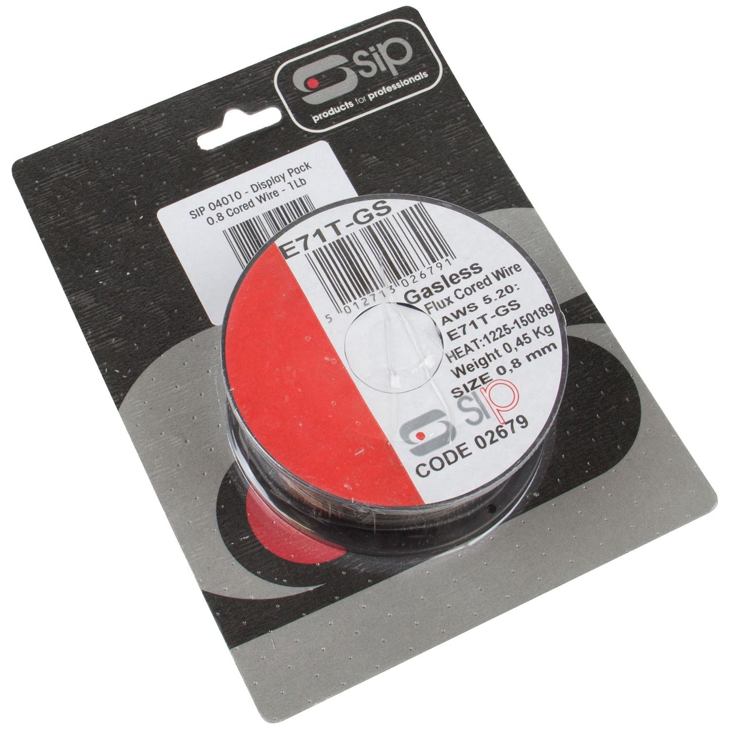 SIP Industrial 0.45kg x 0.8mm Flux-Cored Welding Wire Pack