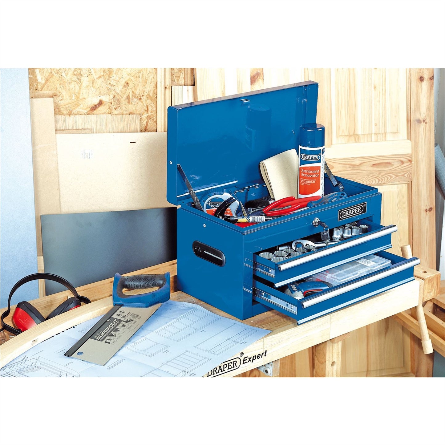 Draper 2 Draper 2 Drawer Tool Chest/Box With Lock and Ball Bearing Slider/Runner Drawers - 03243