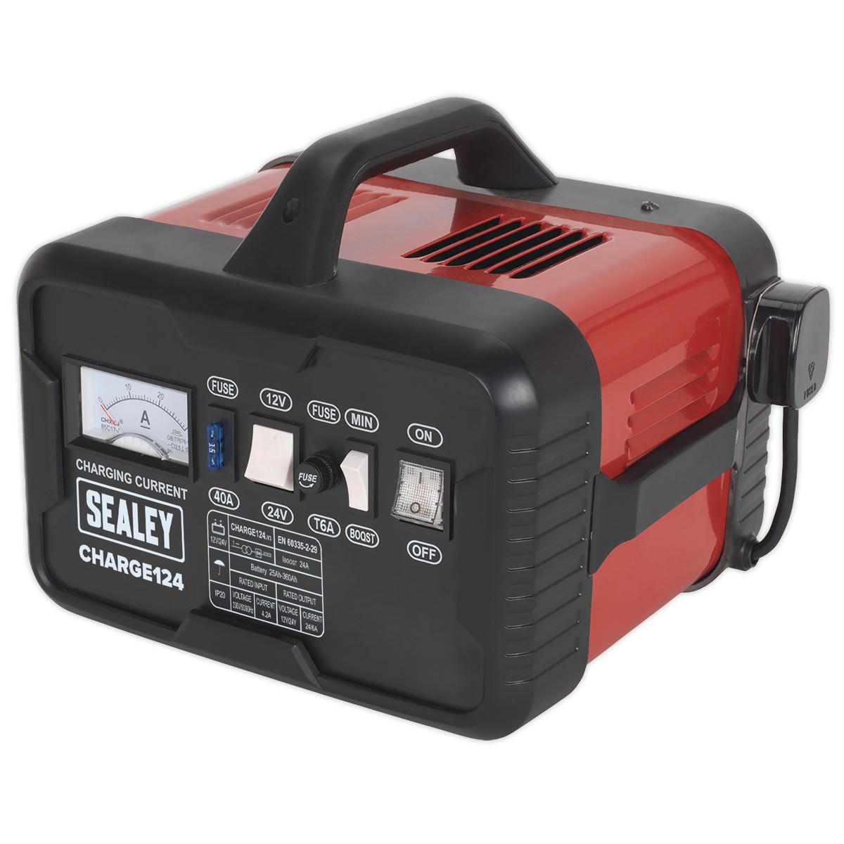 Sealey Battery Charger 28Amp 12/24V 230V CHARGE124