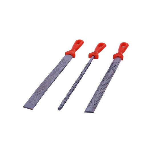 3 x 8" 20cm Rasp Grip File Set Wood Filer Flat Round Half Round Woodworking - E1100