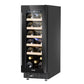 Sealey Baridi 20 Bottle Slim 30cm Built-In Wine Cooler, Touchscreen Controls, Black DH203