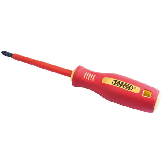 Draper No: 2 x 100mm Fully Insulated Soft Grip Cross Slot Screwdriver. (display - 46529