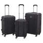 Dellonda 3-Piece Lightweight Luggage Suitcase Trolley Set ABS TSA Lock Black - DL11 DL11